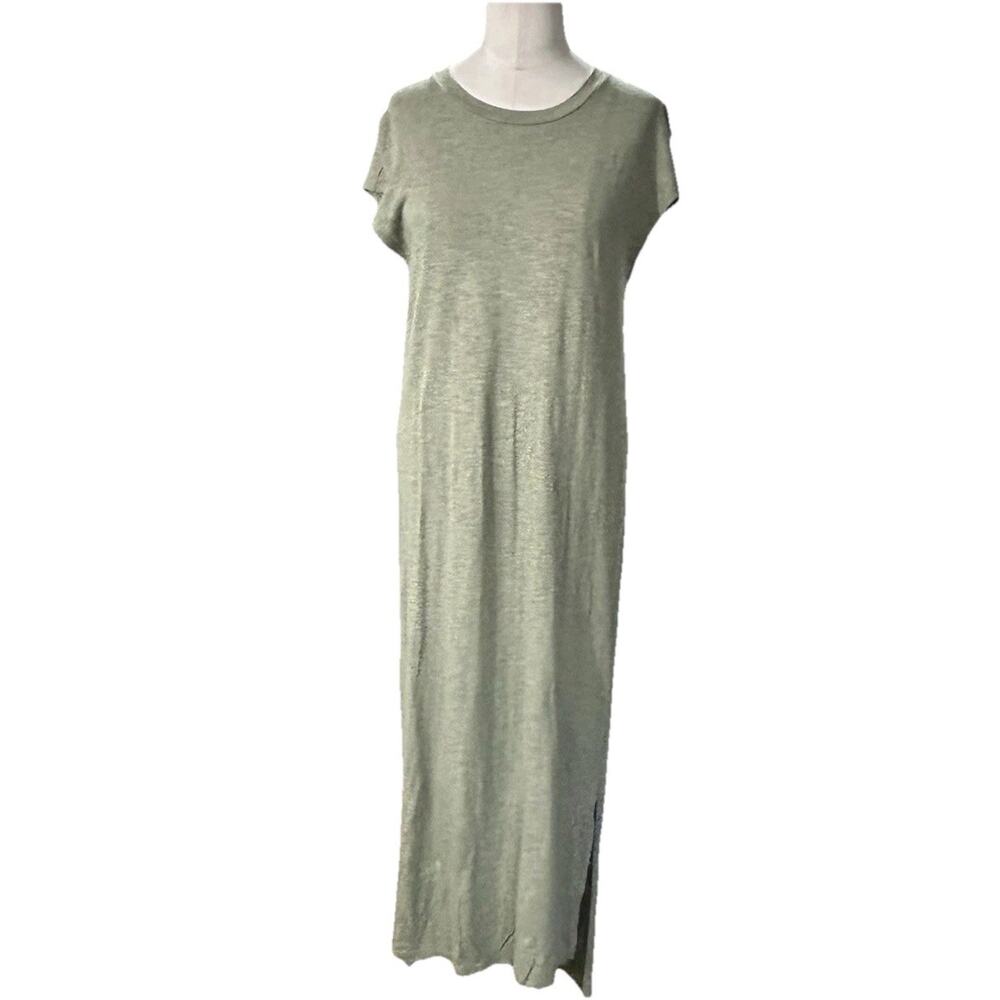 Madewell Muscle Midi Green Long Jersey Dress Size Medium - Picture 9 of 10